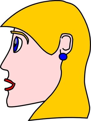 Head Lady Woman Blond clip art