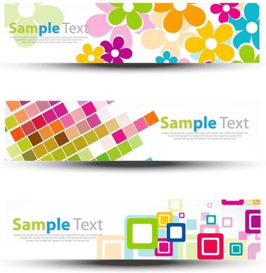 Header Banners Vector Graphic