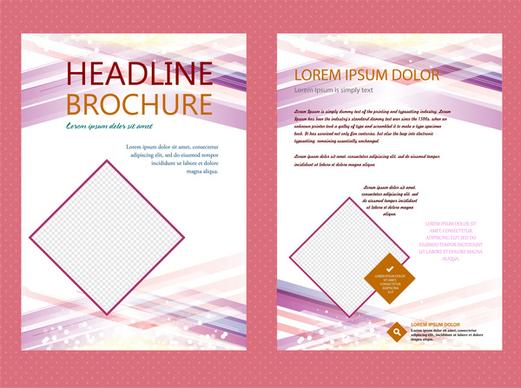 headline brochure vector design with abstract bright background