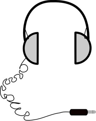 Headphones Simple clip art