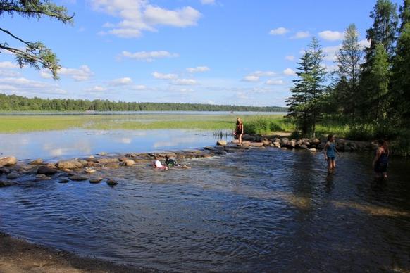 headwaters rapids at lake itasca state park minnesota