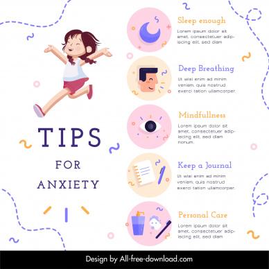 health infographic banner template dynamic cute funny girl 