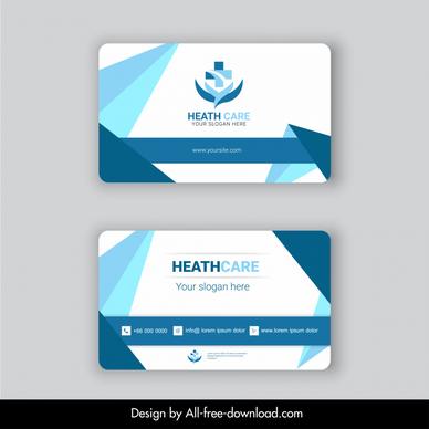 healthcare business card template elegant modern 3d geometric decor