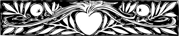 Heart And Branches Border clip art