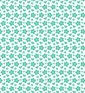 heart and petal seamless vector pattern
