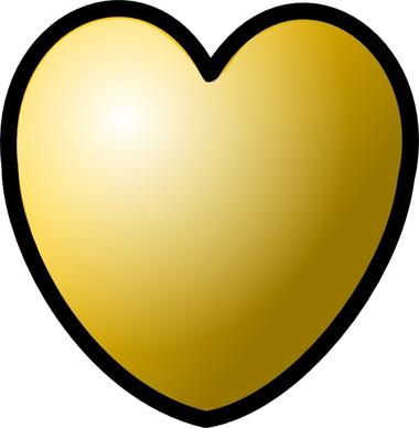 Heart Gold Theme clip art