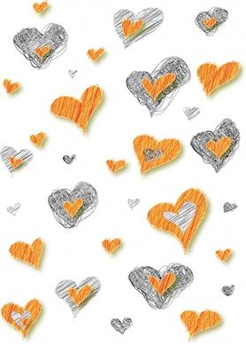 heart hearts orange