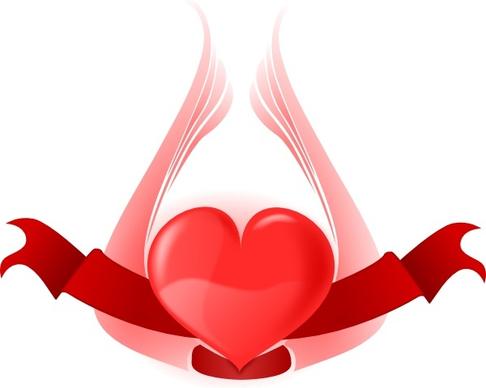 Heart With Wings clip art