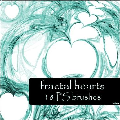 Hearts Fractal Brushes