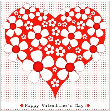 heartshaped valentine39s day card 03 vector