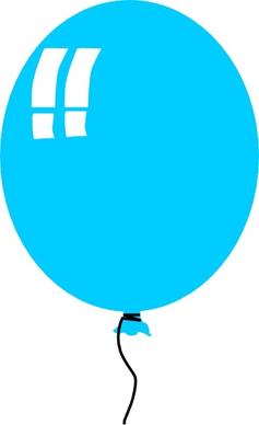Helium Blue Balloon clip art