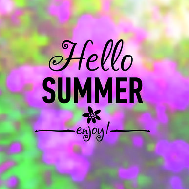 hello summer blurred background vector