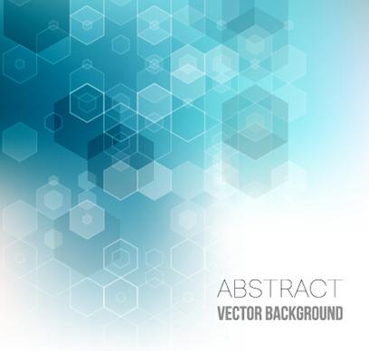 hexagon with blurs background vector
