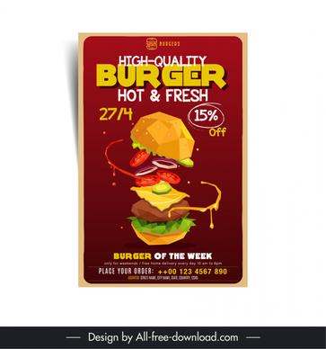 high quality burger flyer template dynamic low plogyonal design