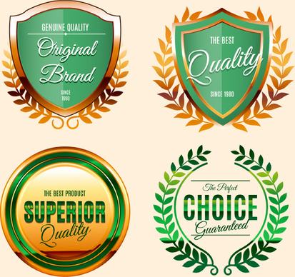 high quality green label vector