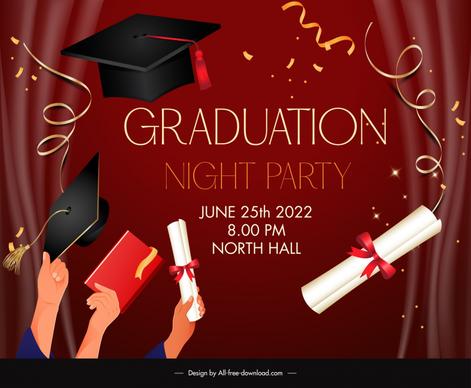 high school graduation party backdrop template modern dynamic 