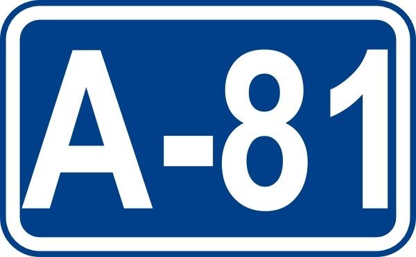 Highway A81 Sign clip art