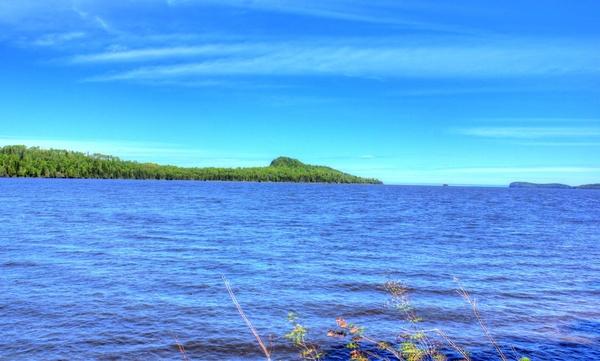 hill over lake superior at pigeon river provincial park ontario canada