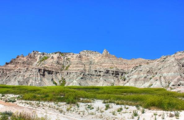hills and formations at badlands national park south dakota