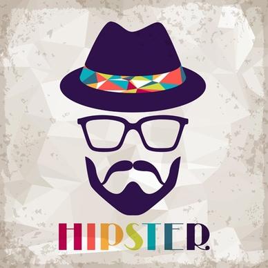 hipster retro background vector