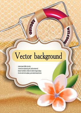 holiday summer travel sea background vector