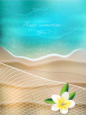 holiday summer travel sea background vector
