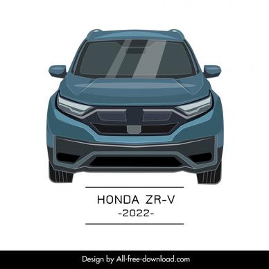 honda zr v 2022 car model icon modern symmetric front view design 