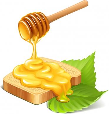 honey advertising background colored 3d design