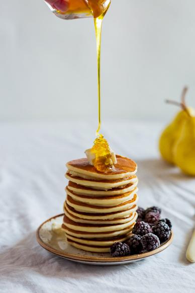 honey pancakes backdrop dynamic elegance