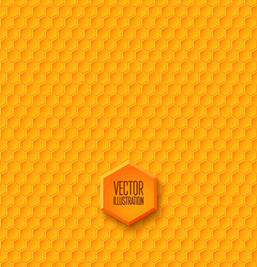 honeycomb yellow seamless pattern vector