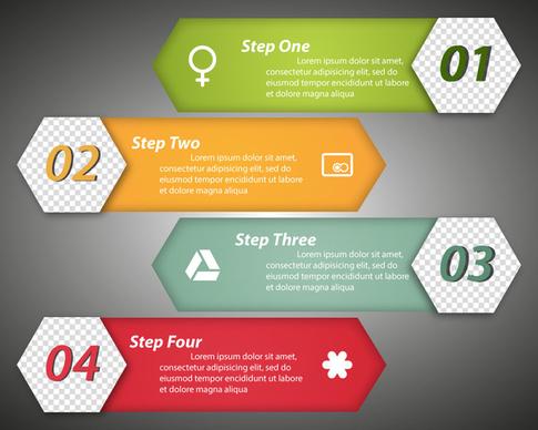 horizontal label template vector illustration of infographic diagram