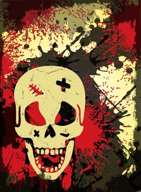 horror skull background grunge style decoration
