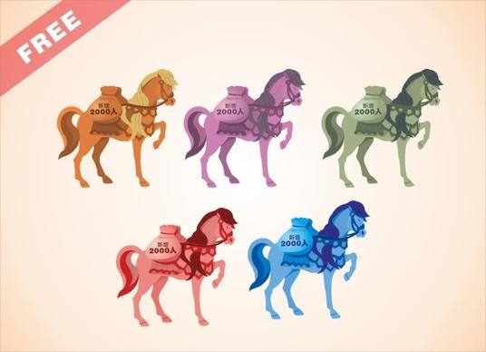 horse and bag design vector