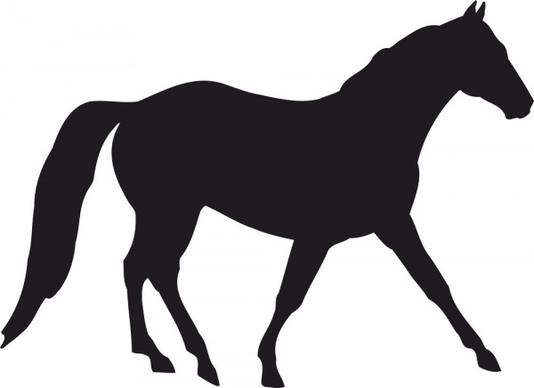 horse silhouette free cdr vectors art