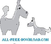 Horses cartoon