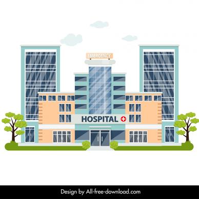  hospital architecture template modern elegant symmetric design 