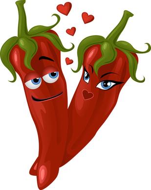 hot chili peppers funny cartoon vectors
