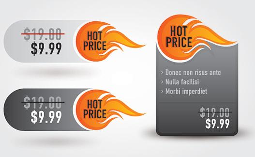 hot price vector graphic