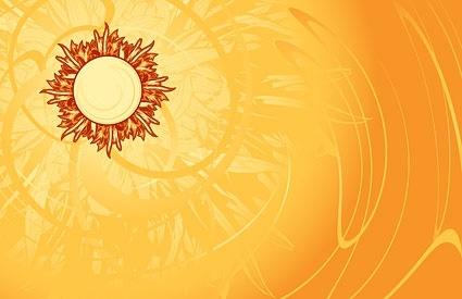 hot the sun and beautiful background vector
