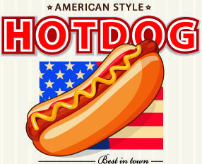 hotdog background vector
