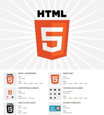 html5 newly released logo vector and png