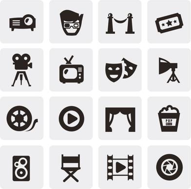 huge collection of black and white icons vector