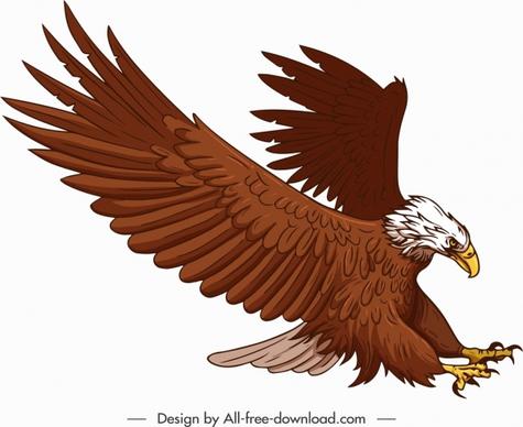 hunting eagle painting colored cartoon sketch