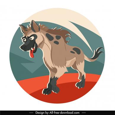 hyena animal icon cartoon character sketch