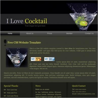 I Love Cocktail Template