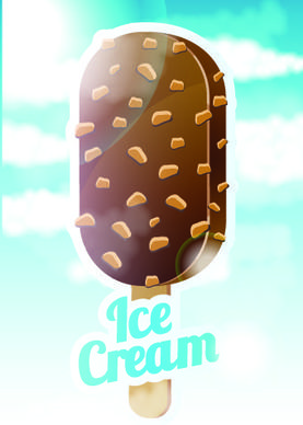 ice cream design template vector
