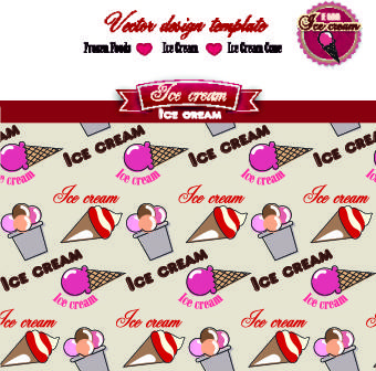 ice cream labels design vector