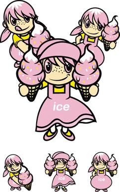 ice girl vector