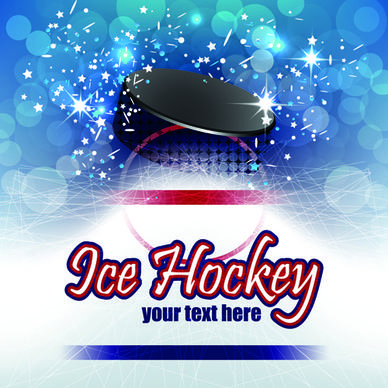 ice hockey creative poster vector