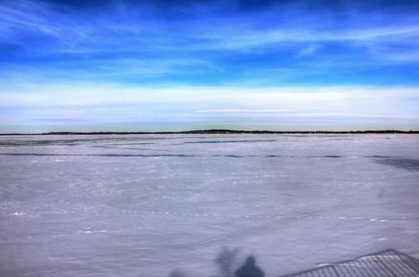 ice over the lake in madison wisconsin